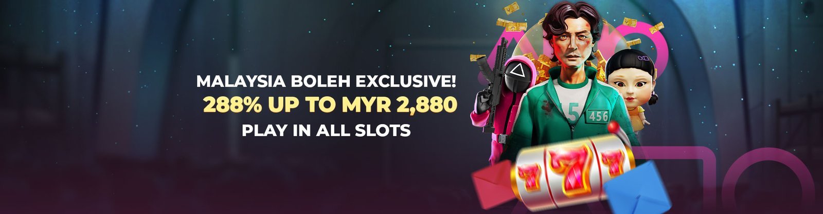 Malaysia Boleh 老虎机迎新奖金 288% 最高 MYR 2,880